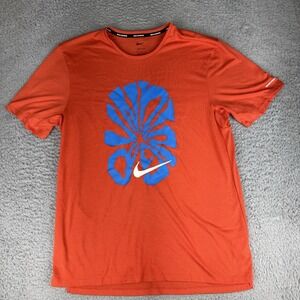 Nike Rise 365 Run Energy Dri-FIT Short Sleeve Running Top Orange Men's Medium